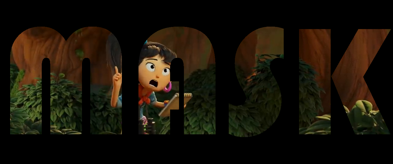 Cut out with letter mask