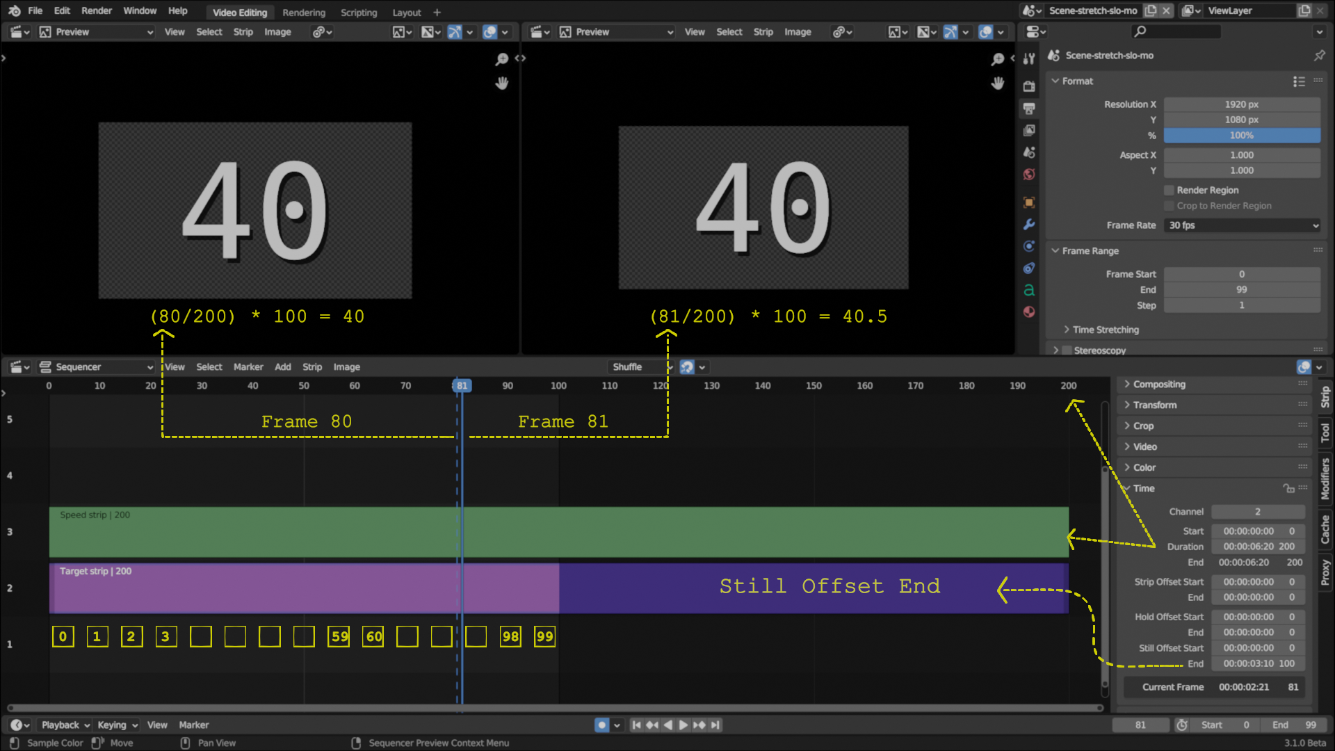 Speed control with Still Offset End