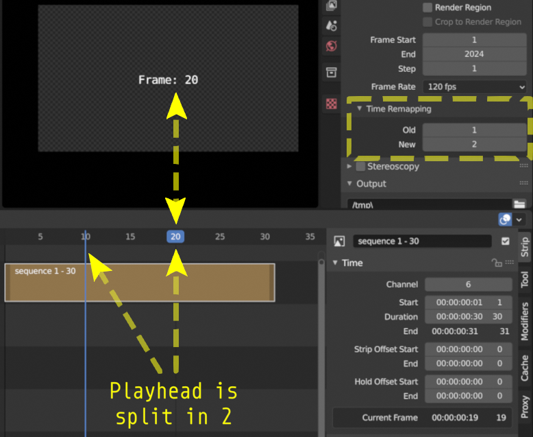 Time Remapping (Old:1, New:2)